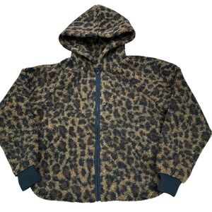Lou & Grey Leopard Cozy Up Oversized Jacket, XXS